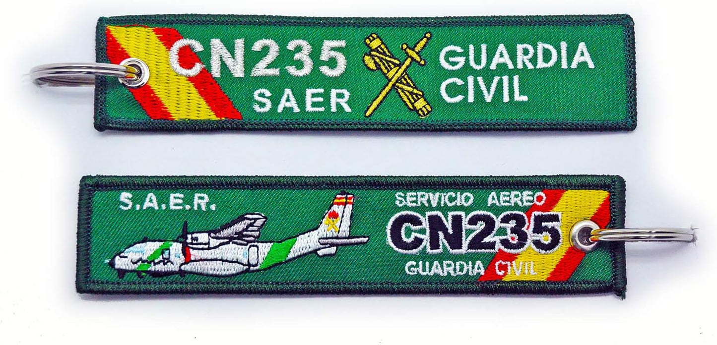 Llavero SAER Servicio Aéreo CN235 Guardia Civil Bordado