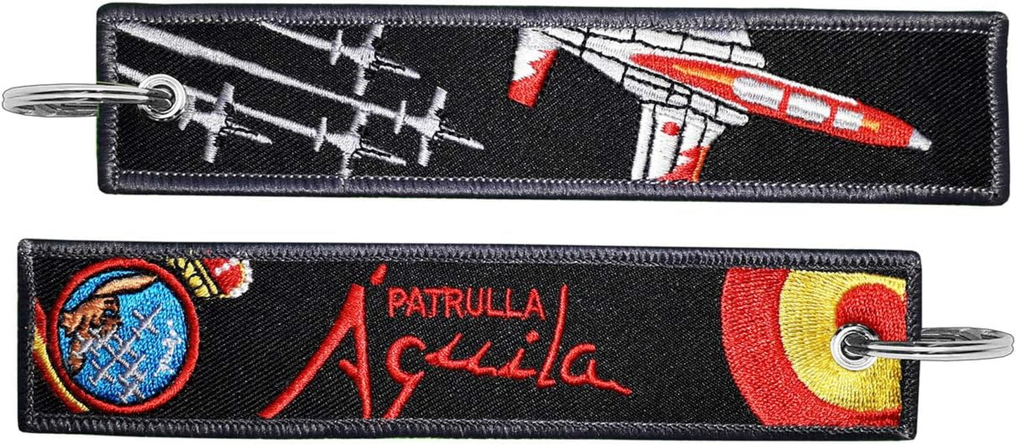 Llavero Bordado Ejército Del Aire Patrulla Águila Negro