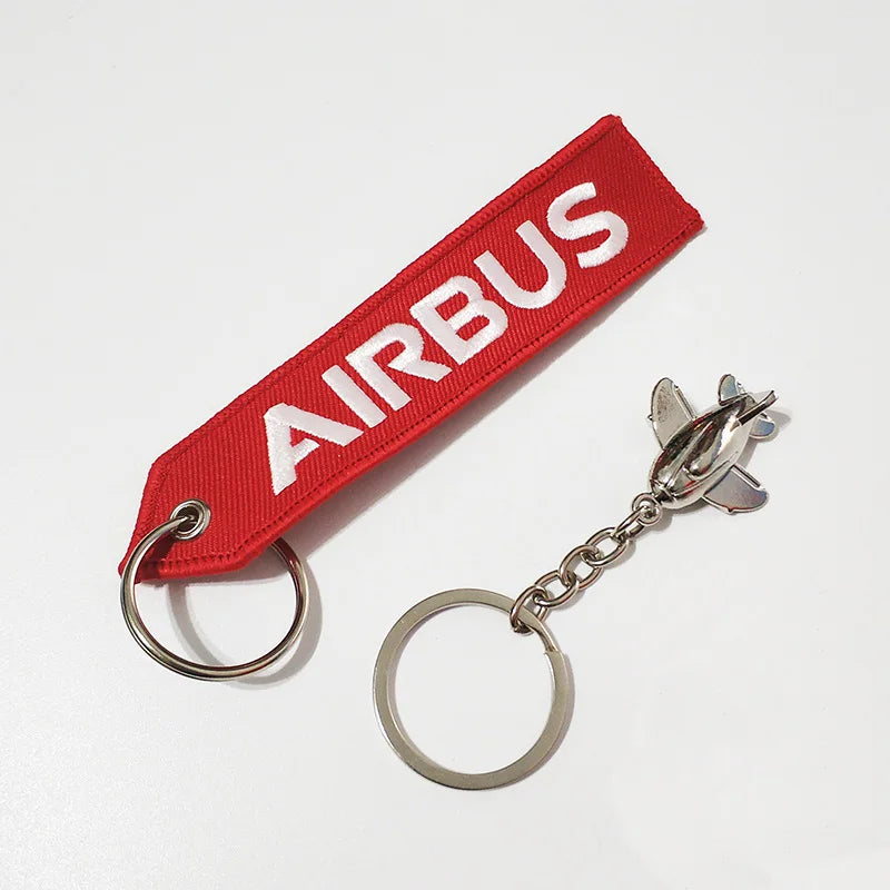 Fashion Trinket Pilot Keychains Porte Woven Flight Crew Gift Aviation Key Chain with 1 PC Metal Plane Cessna Keyrings