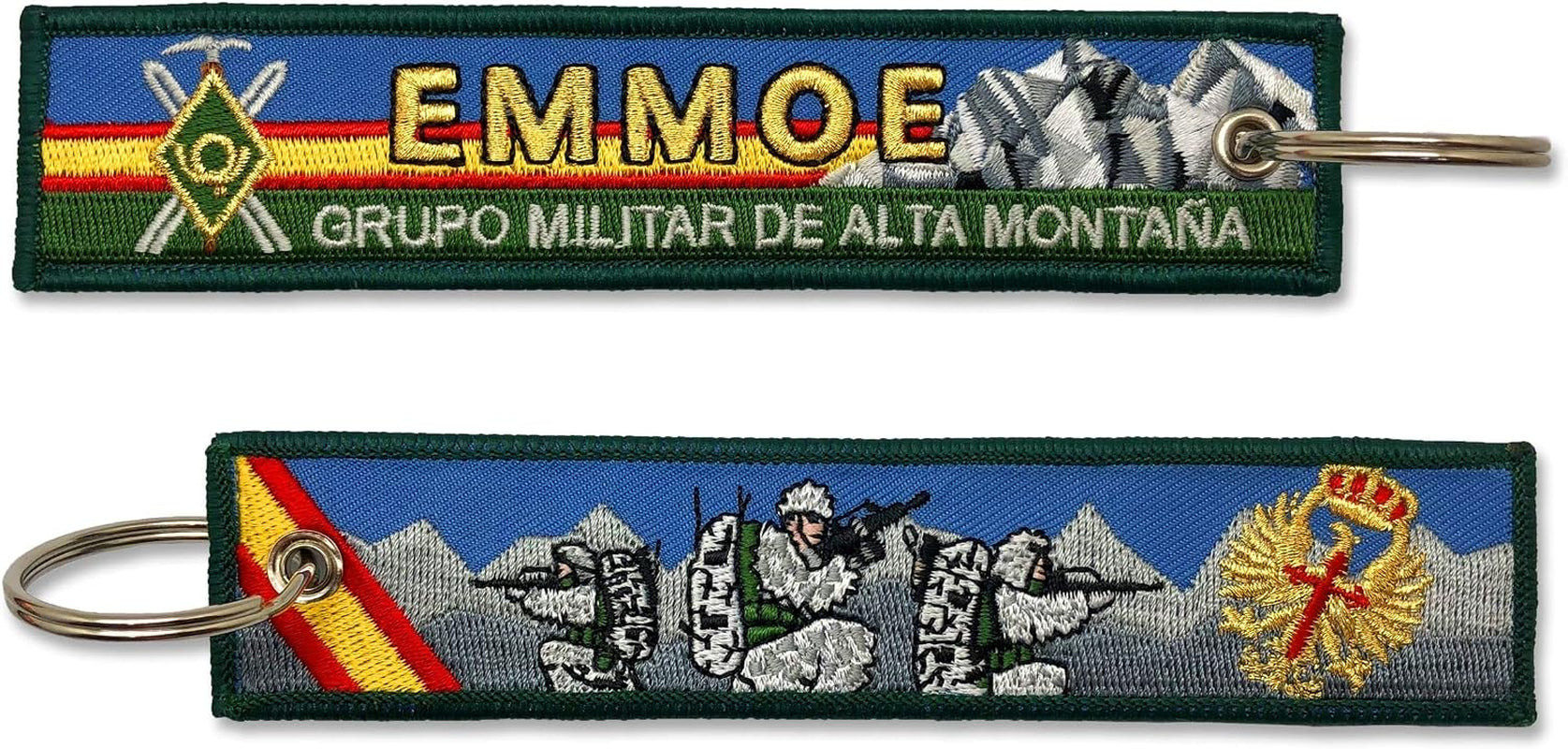 Llavero EMMOE Grupo Militar De Alta Montaña Bordado Ejército De Tierra Militar Fuerzas Armadas