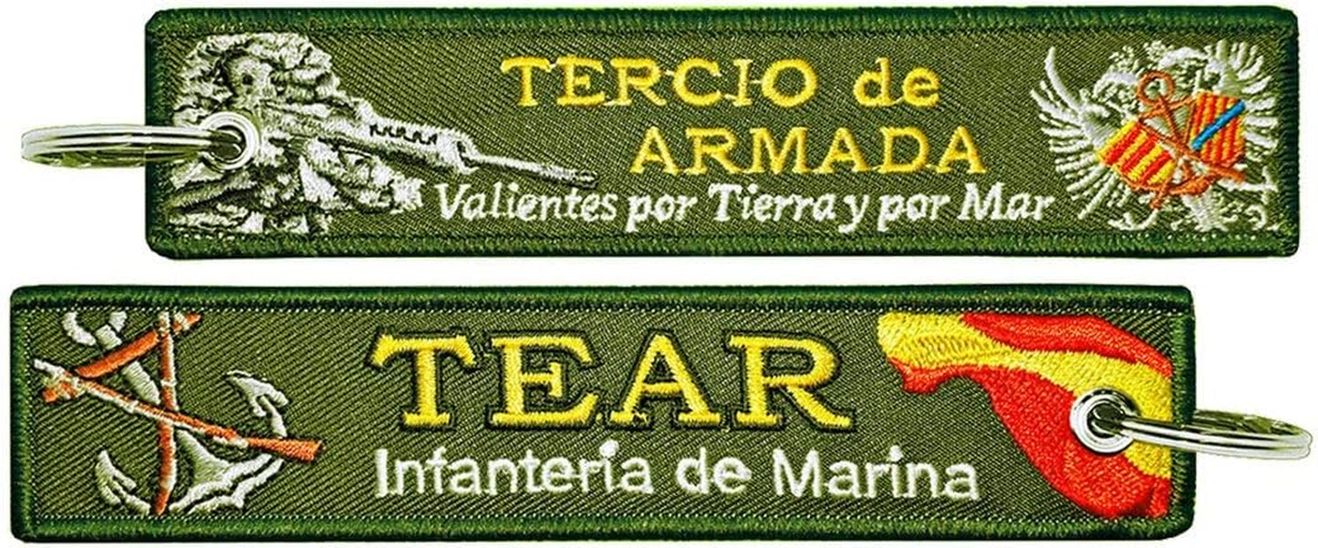 Llavero De Tela TEAR Tercio De Armada Infantería De Marina Verde