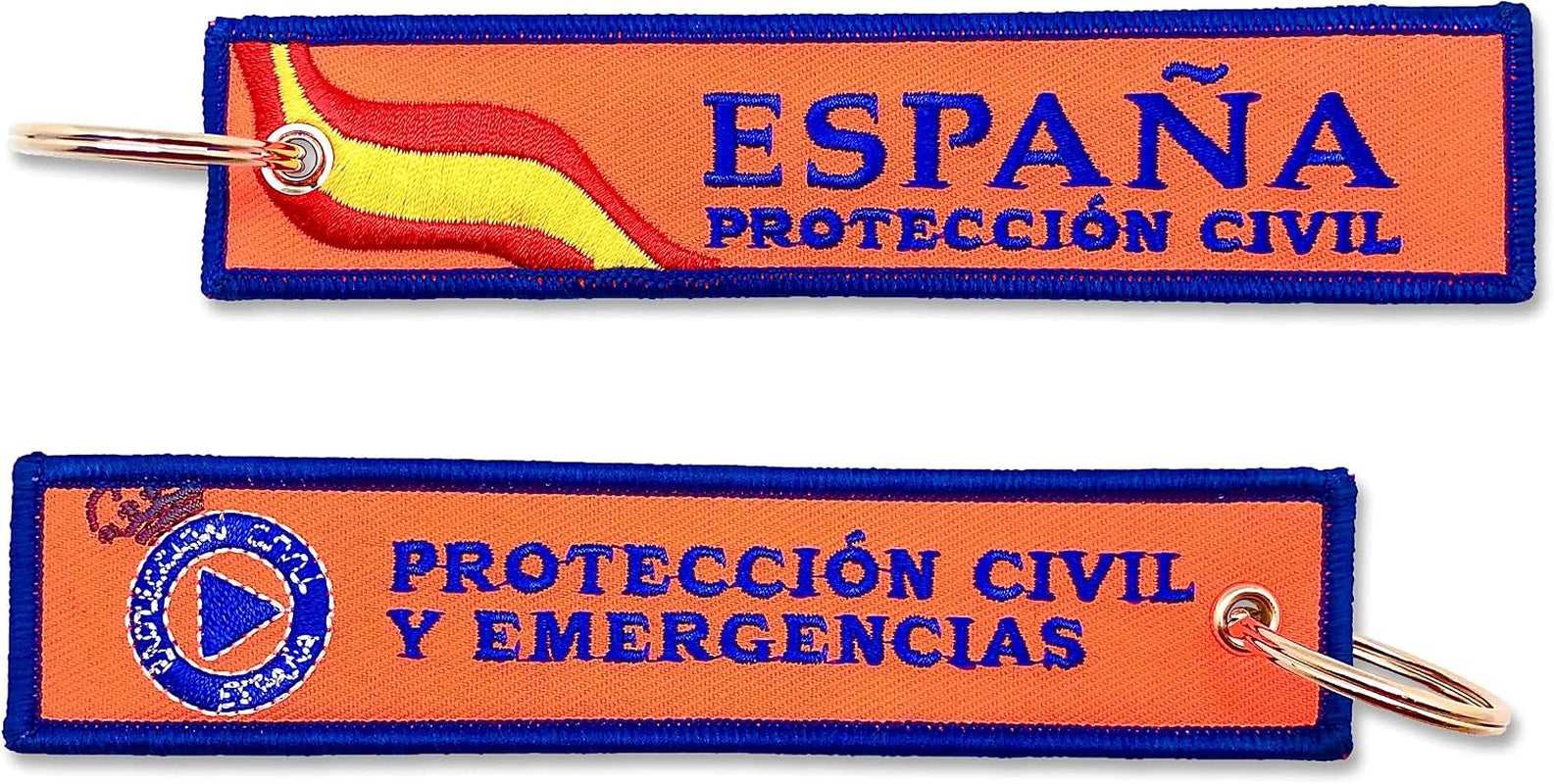 Llavero Protección Civil Y Emergencias España Bordado