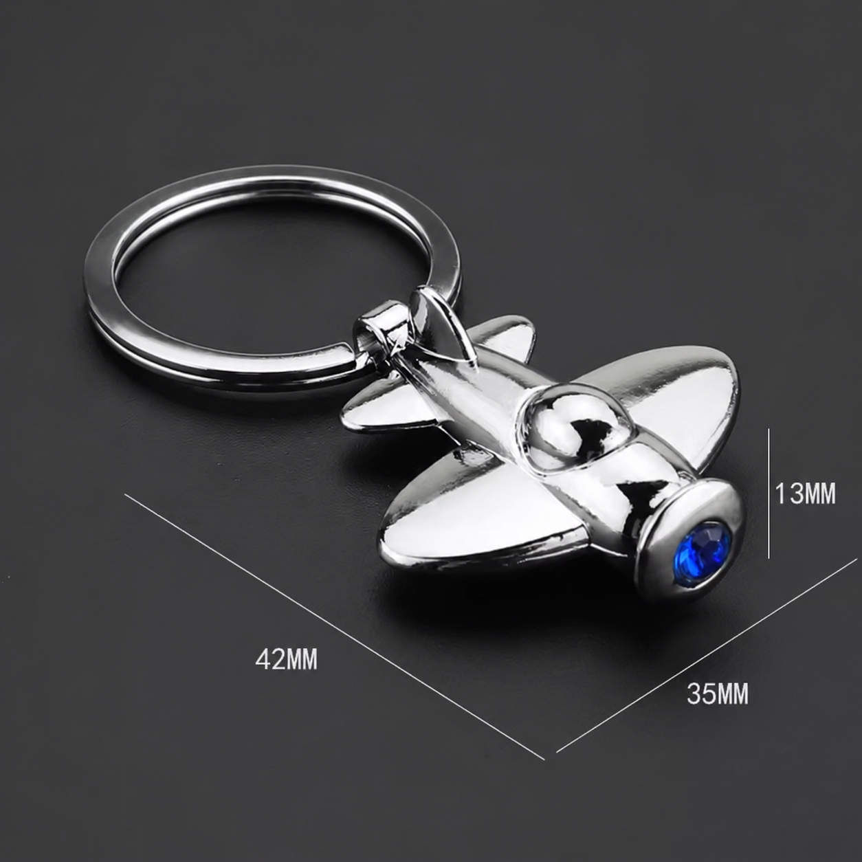 Llavero Metálico 3D de Avión o Helicóptero – Modelo a Elegir