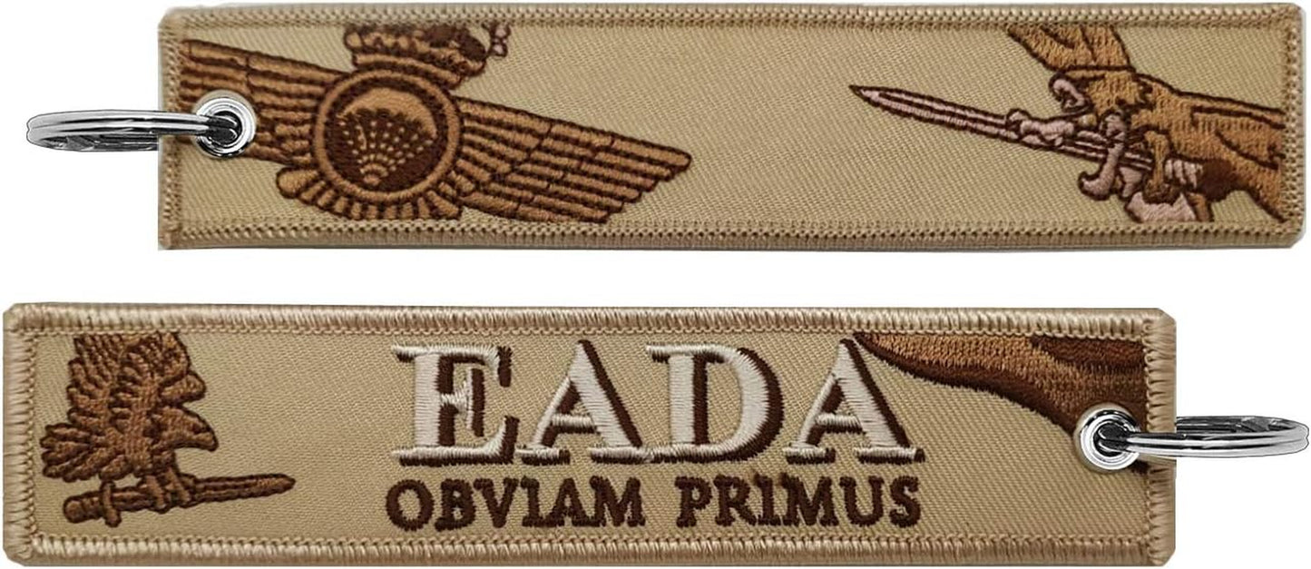Llavero Bordado Ejército Del Aire Español EADA Escuadrón De Apoyo Al Despliegue Aéreo, Obviam Primus, Arido