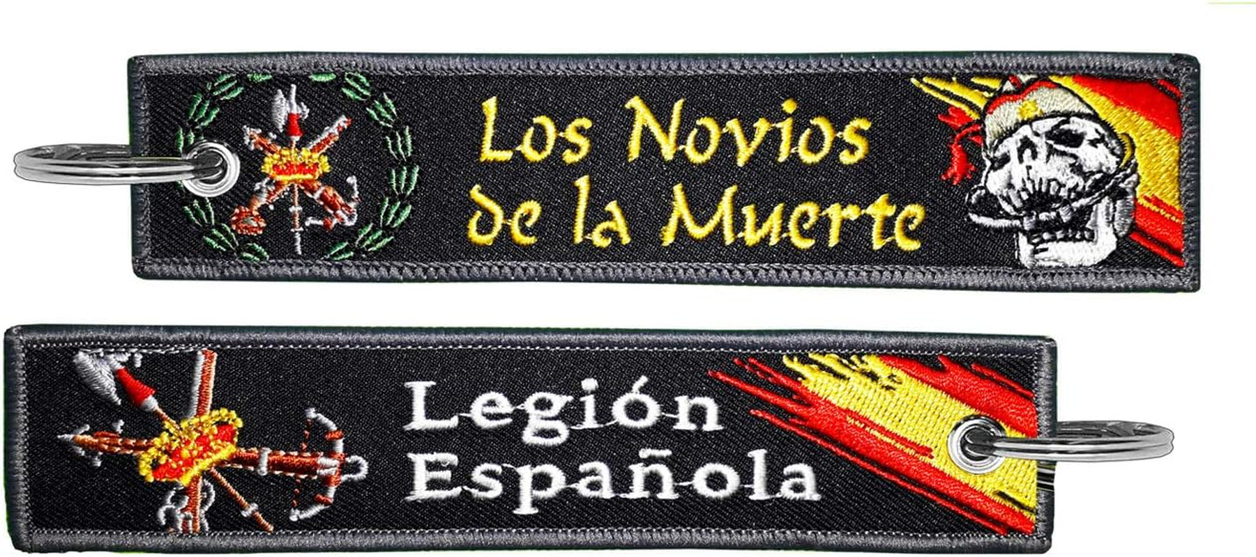 Llavero Legión Española Los Novios De La Muerte Ejercito De Tierra Fuerzas Armadas España Negro Bordado