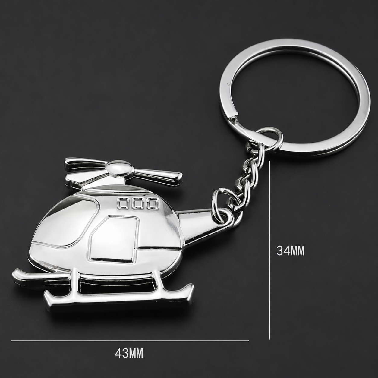 Llavero Metálico 3D de Avión o Helicóptero – Modelo a Elegir
