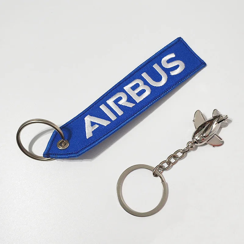 Fashion Trinket Pilot Keychains Porte Woven Flight Crew Gift Aviation Key Chain with 1 PC Metal Plane Cessna Keyrings