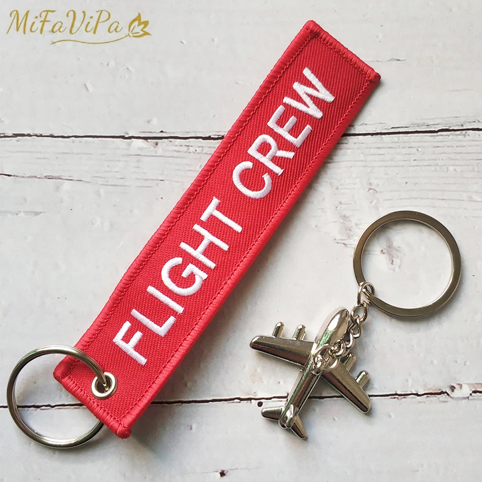 Fashion Trinket Pilot Keychains Porte Woven Flight Crew Gift Aviation Key Chain with 1 PC Metal Plane Cessna Keyrings