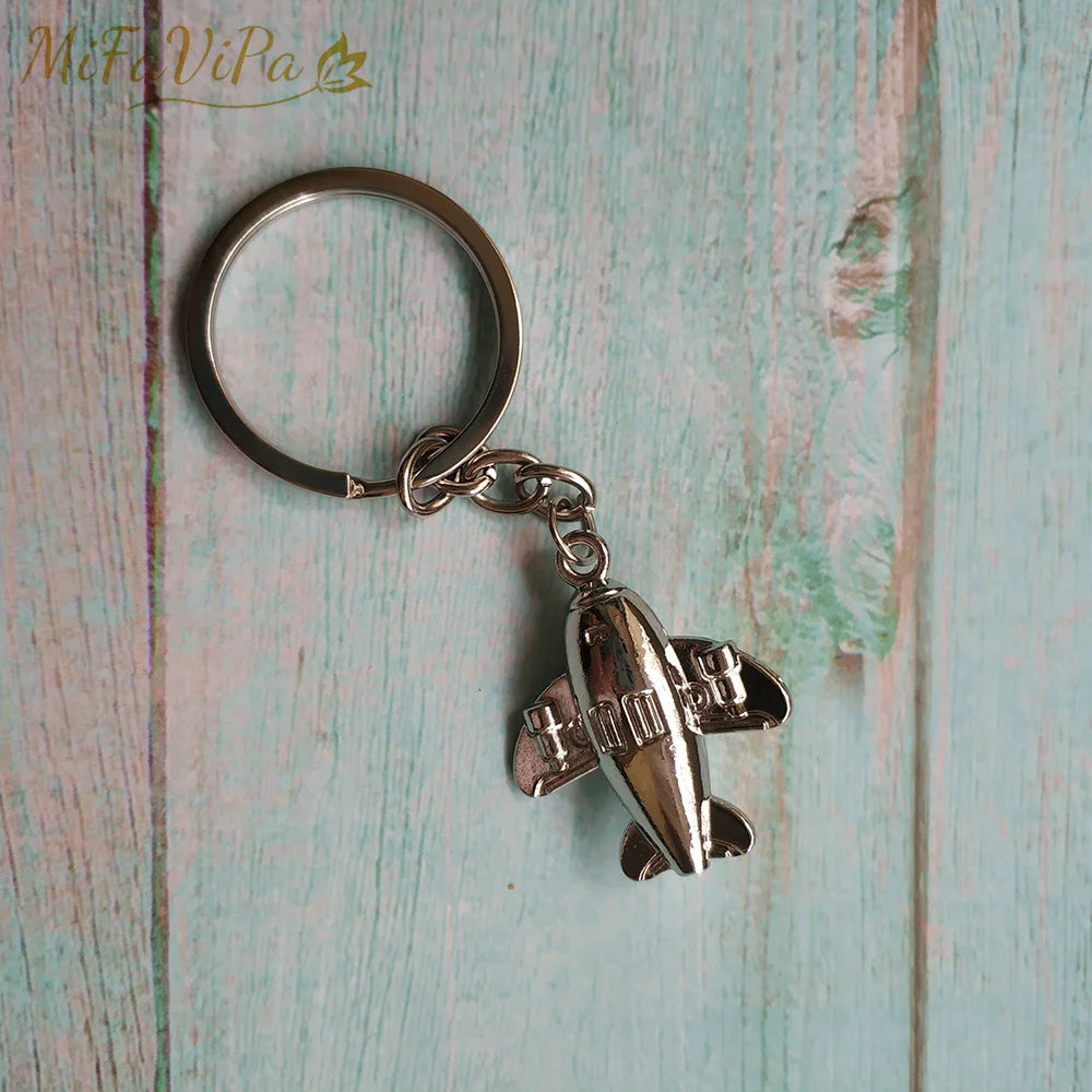 Fashion Trinket Pilot Keychains Porte Woven Flight Crew Gift Aviation Key Chain with 1 PC Metal Plane Cessna Keyrings