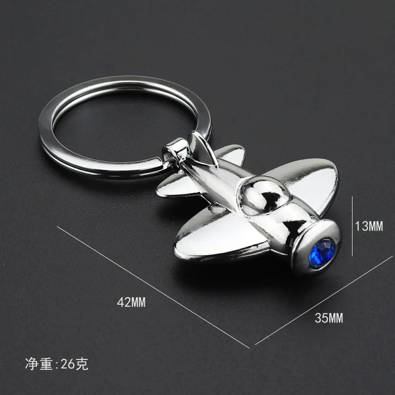 Llaveros De Metal 3D Con Colgante De Helicóptero, Avión De Combate Creativo, Modelo De Avión, Llaveros, Regalos