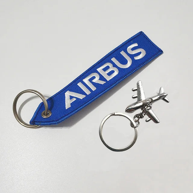 Fashion Trinket Pilot Keychains Porte Woven Flight Crew Gift Aviation Key Chain with 1 PC Metal Plane Cessna Keyrings