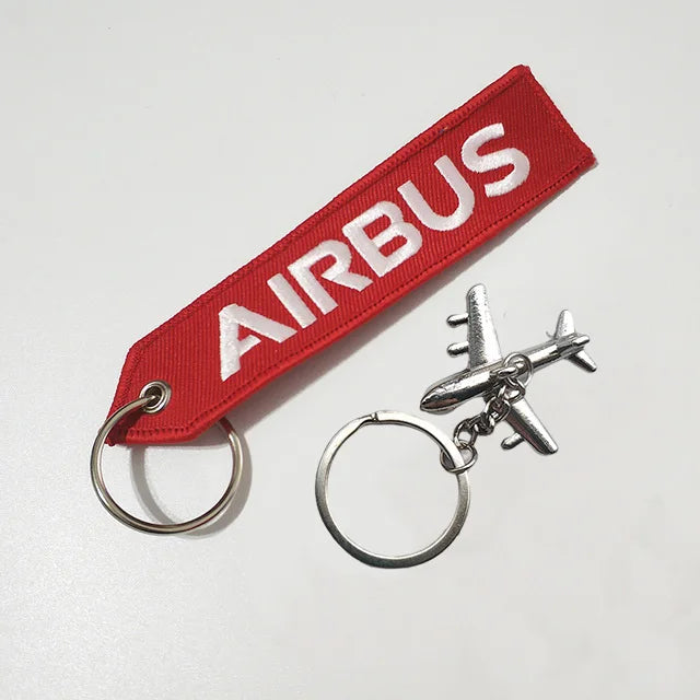 Fashion Trinket Pilot Keychains Porte Woven Flight Crew Gift Aviation Key Chain with 1 PC Metal Plane Cessna Keyrings