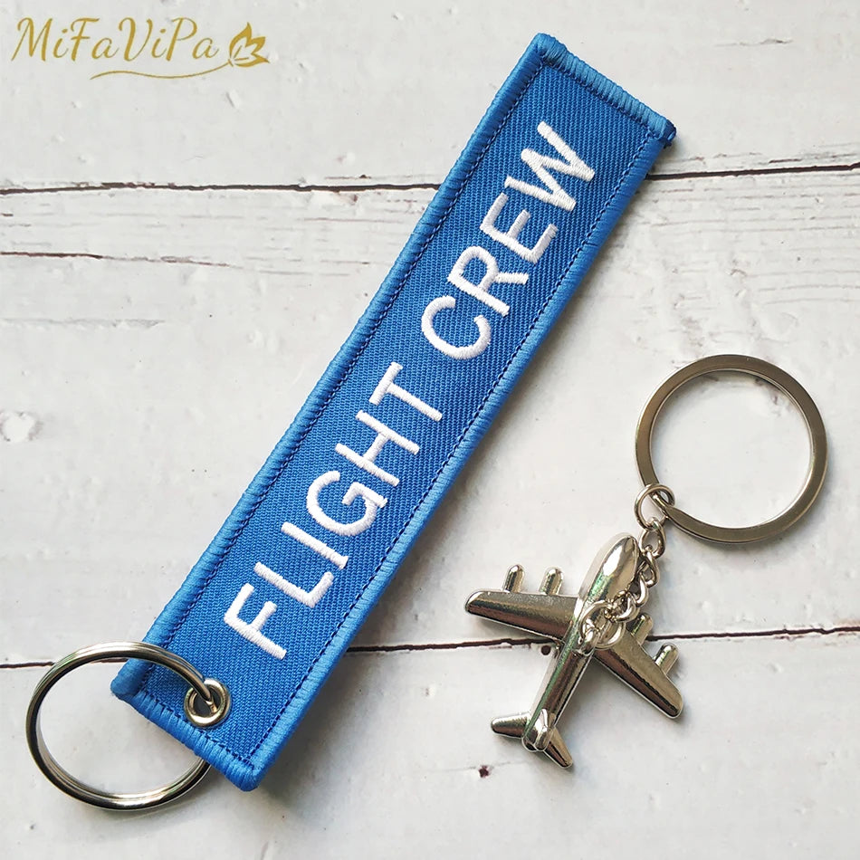 Fashion Trinket Pilot Keychains Porte Woven Flight Crew Gift Aviation Key Chain with 1 PC Metal Plane Cessna Keyrings