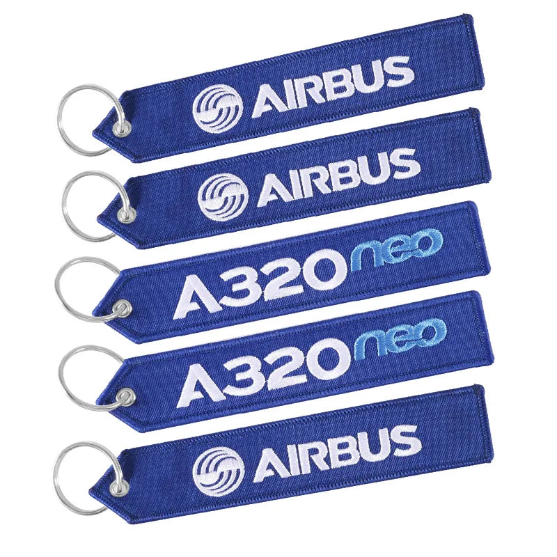 Airbus A320Neo Family A320 Aerospace European Aircraft Design Manufacturer Airplane Airline Flight Keychain Key Chain Fob Ring