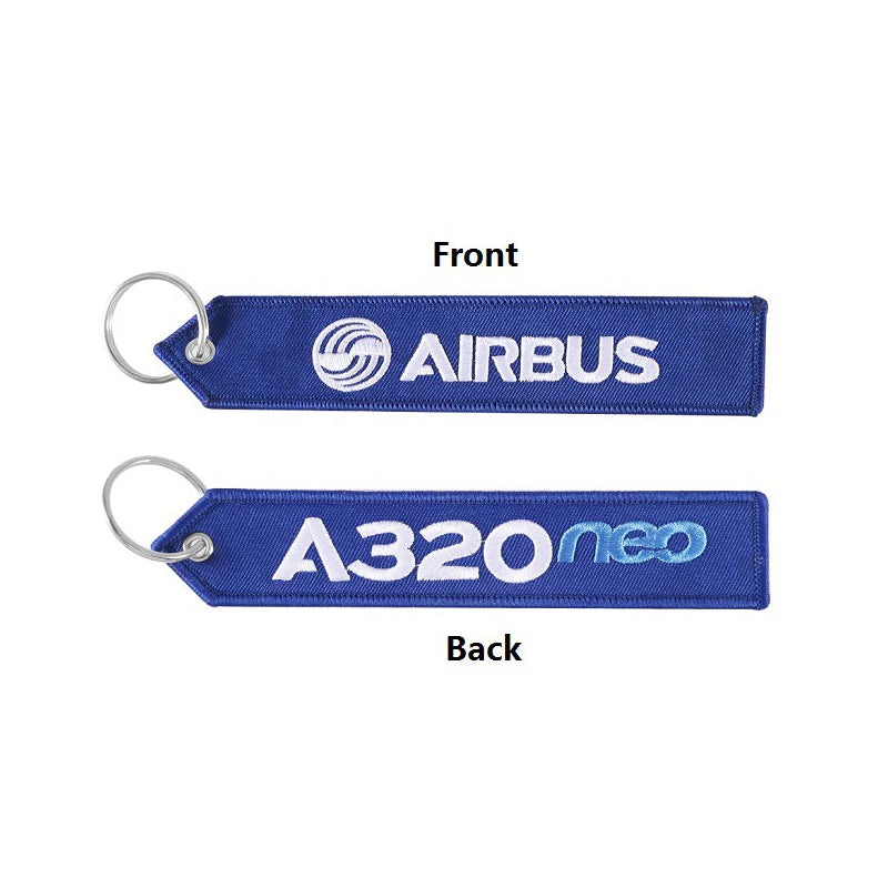 Airbus A320Neo Family A320 Aerospace European Aircraft Design Manufacturer Airplane Airline Flight Keychain Key Chain Fob Ring
